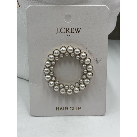 J. Crew Faux Pearl Headband and Faux Pearl Round Barrette Hair 24.50 Bundle‎ New main image 4